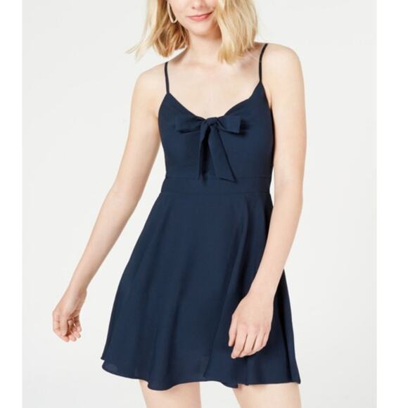 B Darlin Dresses & Skirts - B Darlin Navy Blue sleeveless short dress bow detail size 11/12